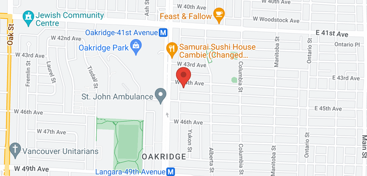 map of 458 W 44TH AVENUE